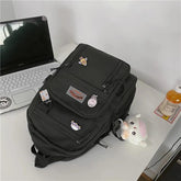 B2489 Cool Backpack - Waterproof College Pure Bookbag - Touchy Style