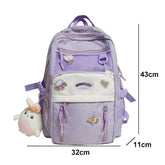 B2489 Cool Backpack - Waterproof College Pure Bookbag - Touchy Style