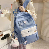 B2489 Cool Backpack - Waterproof College Pure Bookbag - Touchy Style