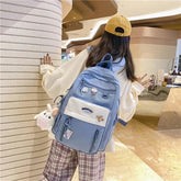 B2489 Cool Backpack - Waterproof College Pure Bookbag - Touchy Style