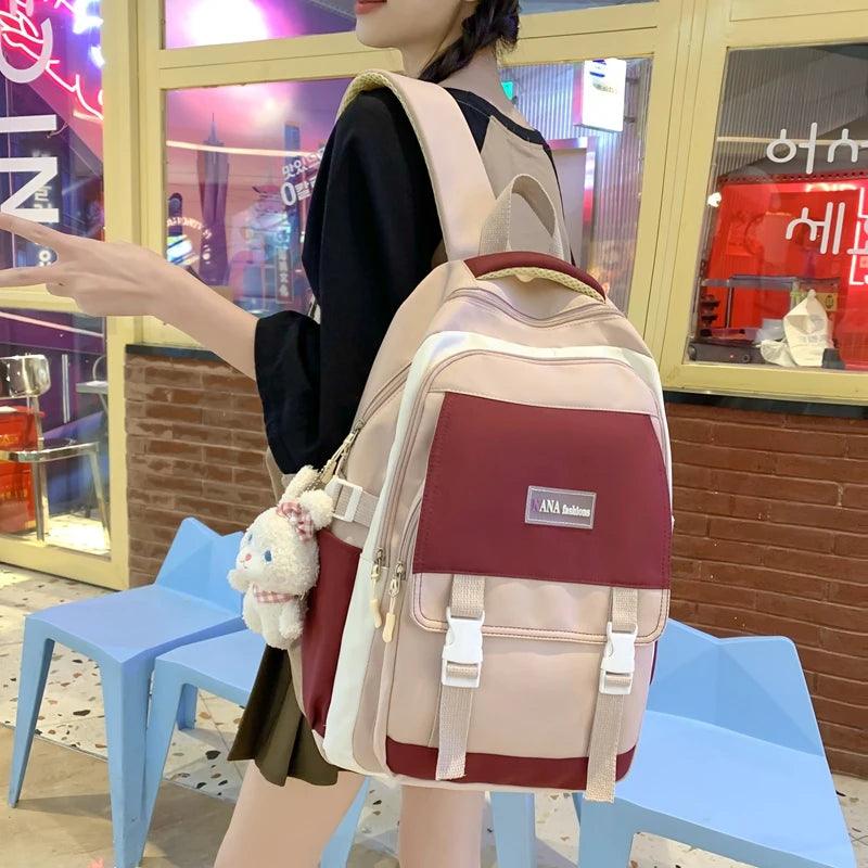 B3104 Cool Backpack - Multi-Pocket School Bags For Teenage Girls - Touchy Style