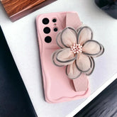 BCPC338 Cute Phone Case for Galaxy S23 FE, S22 Ultra, S21, S20 FE, A54 14, A24 34, A23 33, A53 73, A32, A52S, A50, A51, and A71 - Flower Hand Band Phone Holder - Touchy Style