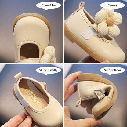 Beautiful Flower Toddler Leather Casual Shoes for Baby Girls (TH338) - Touchy Style