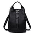 Black Genuine Leather Cool Backpack For Women Fashion Travel Large Capacity Bag GCBMOS47 - Touchy Style