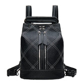 Black Genuine Leather Cool Backpack For Women Fashion Travel Large Capacity Bag GCBMOS47 - Touchy Style