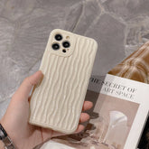 Black Plating Wrinkle Fold Cute Phone Cases For iPhone 14 Pro Max 13 11 12 Mini XS XR X - Touchy Style