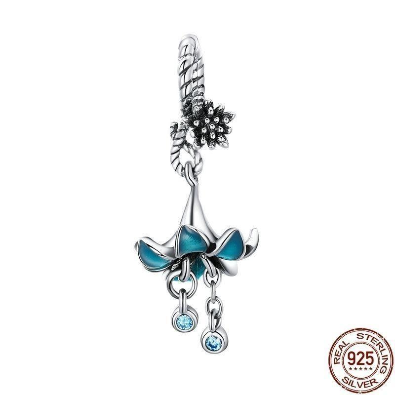 Blue Flower Pendant Charm Jewelry Without Chain - BSC034 - Touchy Style