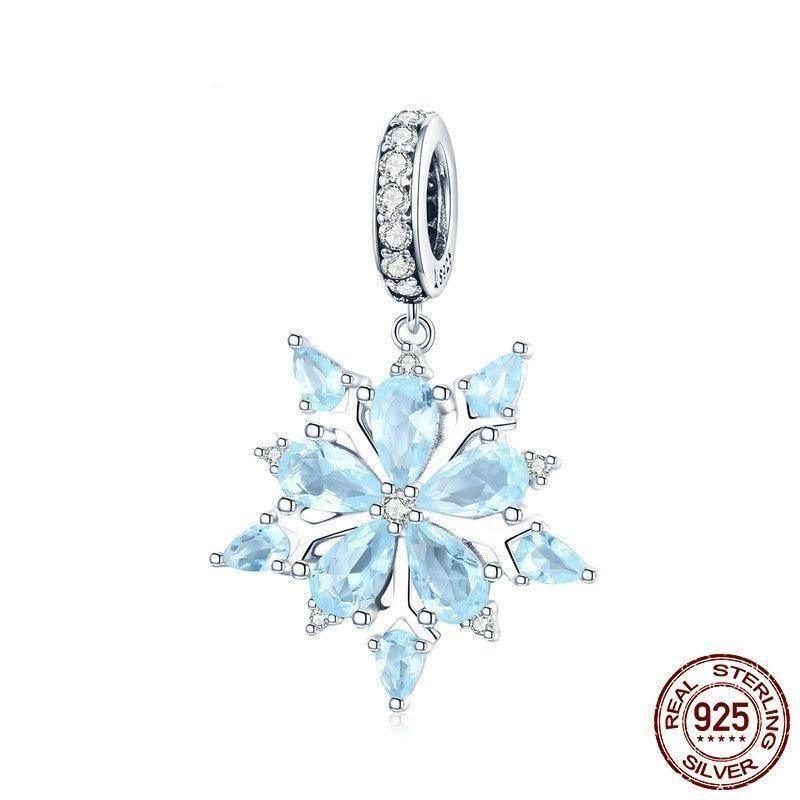 Blue Snowflake Pendant Charm Jewelry Without Chain - SCC940 - Touchy Style