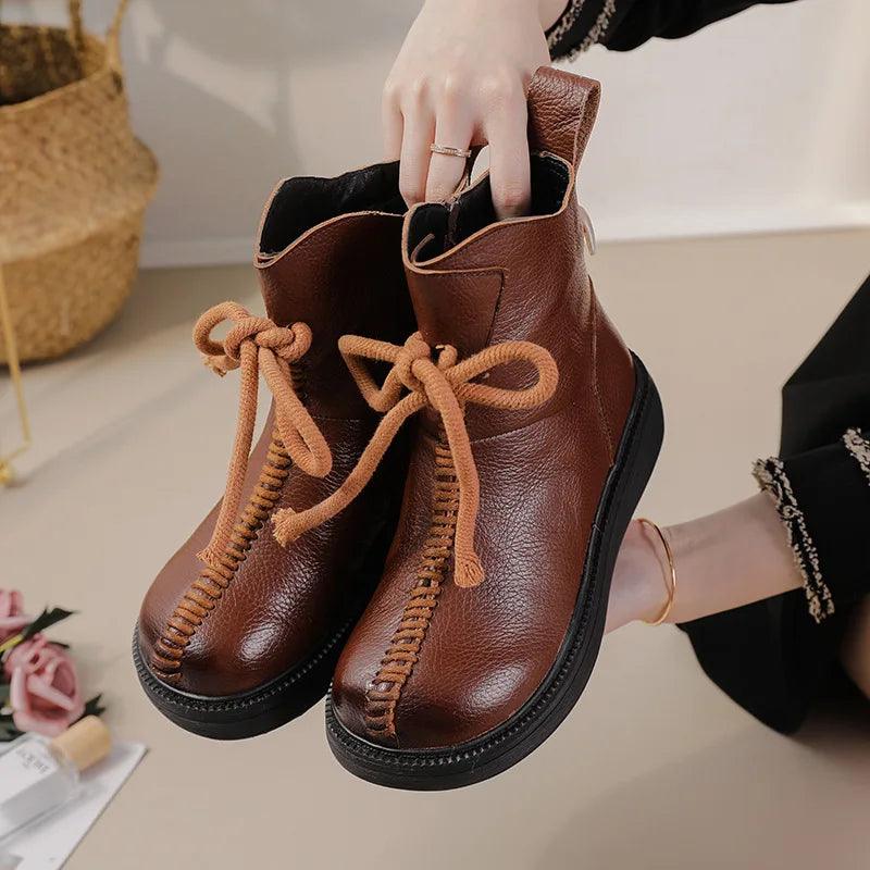 Boots Genuine Leather Handmade Women&