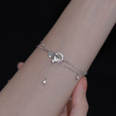 Bracelet Charm Jewelry - Double Layers Planet, Star Clear CZ - TSJ114 - Touchy Style