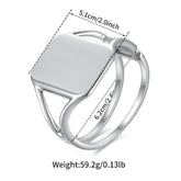 Bracelets Charm Jewelry - Geometric Square, Smooth Wide Version - TSJ15 - Touchy Style