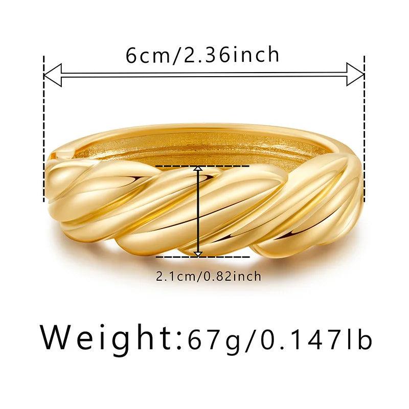 Bracelets Charm Jewelry - Golden Color - Twist Shape - TSJ9 Design - Touchy Style