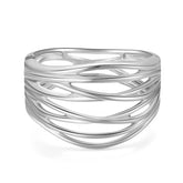 Bracelets Charm Jewelry - Hollow Wide Bangle - Irregular Metal - B0527 - Touchy Style