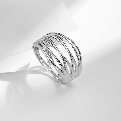 Bracelets Charm Jewelry - Hollow Wide Bangle - Irregular Metal - B0527 - Touchy Style