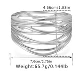 Bracelets Charm Jewelry - Hollow Wide Bangle - Irregular Metal - B0527 - Touchy Style