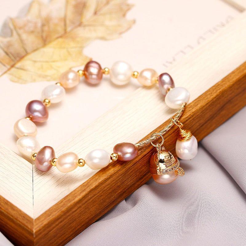 Bracelets Charm Jewelry XYS0349 Lucky Cat Baroque Natural Pearls - Touchy Style