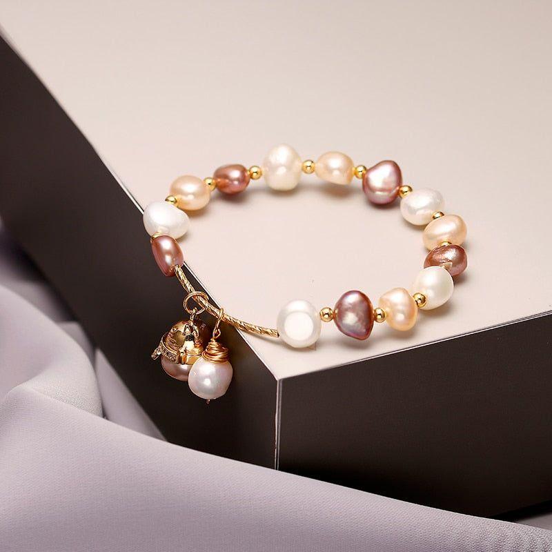 Bracelets Charm Jewelry XYS0349 Lucky Cat Baroque Natural Pearls - Touchy Style