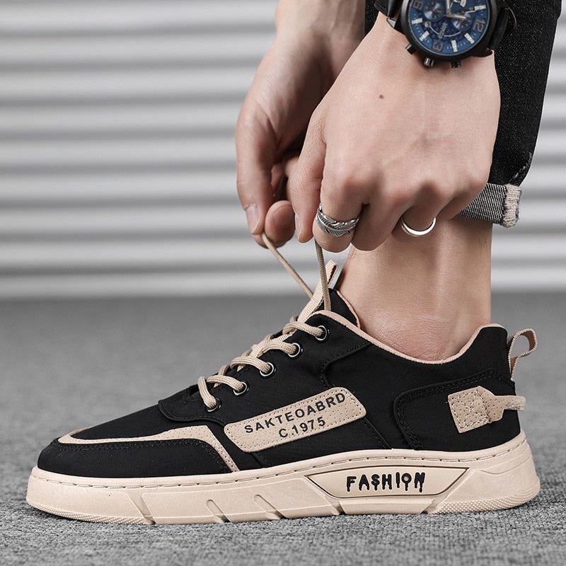 Breathable Canvas Sneakers - Men&