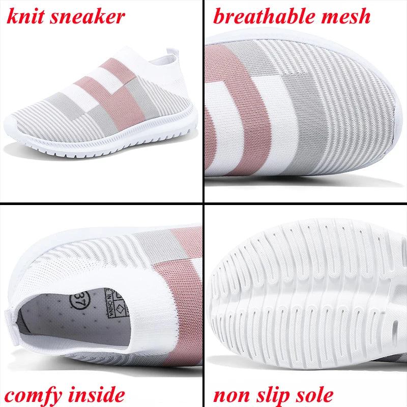 Breathable Flats Sneakers Women&