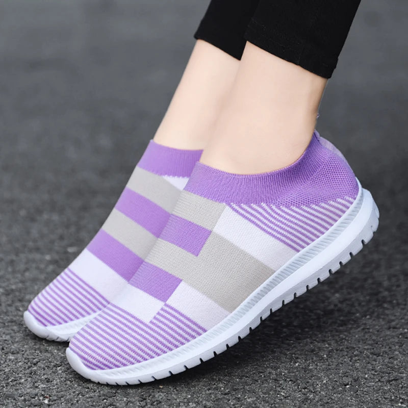 Breathable Flats Sneakers Women&