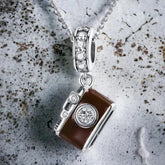 Brown Camera Pattern Pendant Charm Jewelry Without Chain - SCC953 - Touchy Style