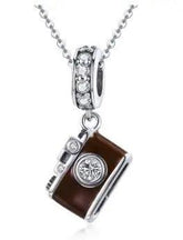 Brown Camera Pattern Pendant Charm Jewelry Without Chain - SCC953 - Touchy Style