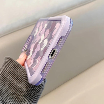 Bunny Purple Cute Phone Cases For iPhone 14 Pro Max 13 11 12 14 Plus - With Holder - Touchy Style