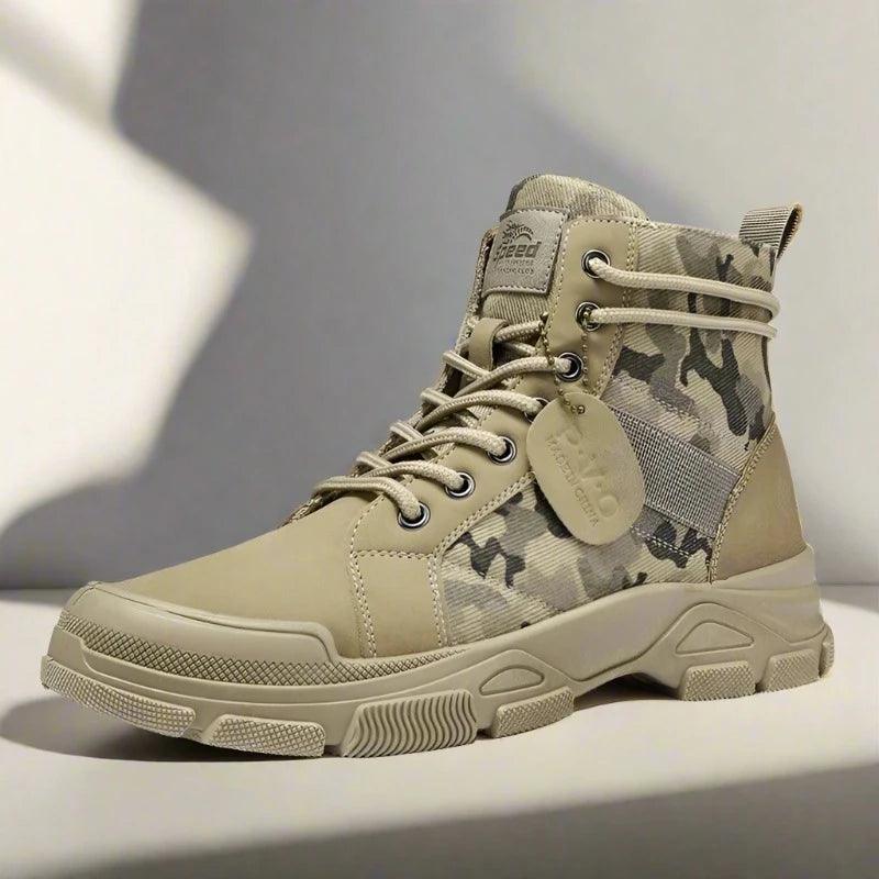 Camouflage High Top Canvas Boots - KA4850 Men&