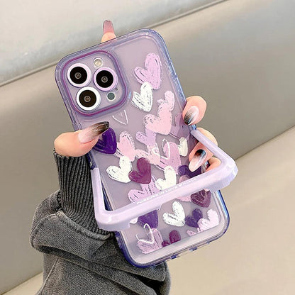 Cartoon Bear Rabbit Bumper Cute Phone Cases For iPhone 14 11 12 13 Pro Max - Touchy Style