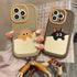 Cartoon Cat Puppy Cute Phone Case with Lanyard for iPhone 15 Pro Max, 14, 13, 11, 12 - Touchy Style .