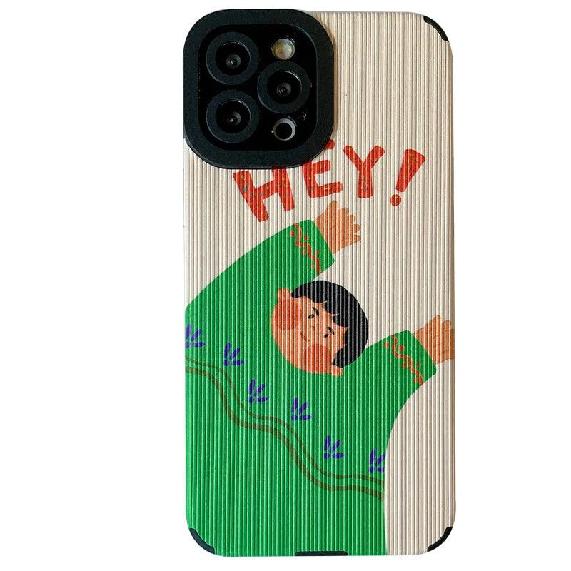 Cartoon Couple Cute Funny Phone Case for iPhone 1, 11, 12, 13, 14 Pro Max, Mini, XR, XS, 6, 7, 8 Plus, SE 2, 3 - Cover - Touchy Style