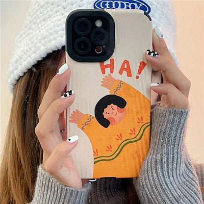 Cartoon Couple Cute Funny Phone Case for iPhone 1, 11, 12, 13, 14 Pro Max, Mini, XR, XS, 6, 7, 8 Plus, SE 2, 3 - Cover - Touchy Style