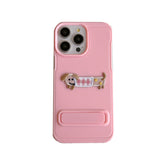 Cartoon Dog Cute Phone Case for iPhone 15, 14, 13, 12, and 11 Pro Max - Invisible Bracket with Built-in Stand - TSP212 - Touchy Style