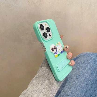 Cartoon Dog Cute Phone Case for iPhone 15, 14, 13, 12, and 11 Pro Max - Invisible Bracket with Built-in Stand - TSP212 - Touchy Style