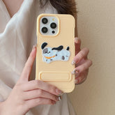 Cartoon Dog Cute Phone Case for iPhone 15, 14, 13, 12, and 11 Pro Max - Invisible Bracket with Built-in Stand - TSP212 - Touchy Style