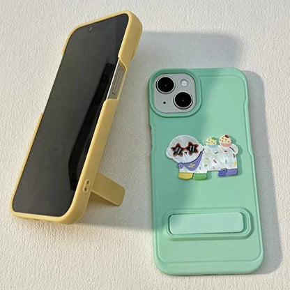 Cartoon Dog Cute Phone Case for iPhone 15, 14, 13, 12, and 11 Pro Max - Invisible Bracket with Built-in Stand - TSP212 - Touchy Style