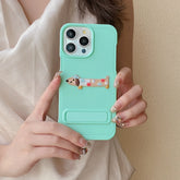 Cartoon Dog Cute Phone Case for iPhone 15, 14, 13, 12, and 11 Pro Max - Invisible Bracket with Built-in Stand - TSP212 - Touchy Style