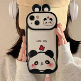 Cartoon Pink Pig, Puppy, Panda, and Cow Cute Phone Case For iPhone 15 Pro Max, 14, 13, 11, or 12 - Touchy Style .