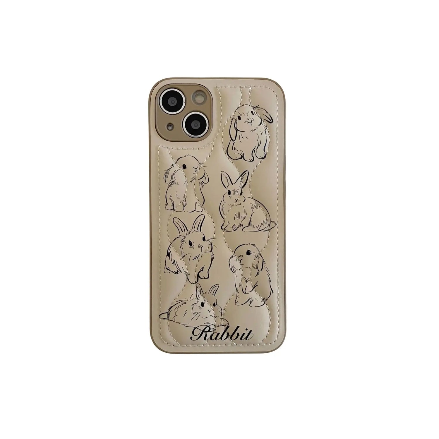 Cartoon Rabbit Curve Cute Phone Cases For iPhone 15 13 11 12 14 Pro Max XS XR X - Touchy Style