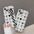 CCPC303 Cute Phone Case for iPhone 14, 13, 12 Pro Max, 11 XR, X, XS, 7, and 8 plus - Graffiti Simple Hearts Pattern with Bracelet - Touchy Style