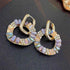 Charm Jewelry: Fashion Circle Buckle Stud Earrings (WB147) - Touchy Style .