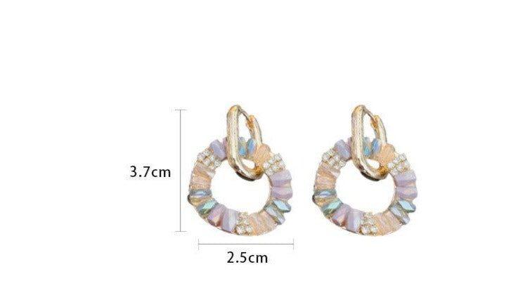 Charm Jewelry: Fashion Circle Buckle Stud Earrings (WB147) - Touchy Style