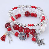 Charm Jewelry Set Beaded Charm Bracelets Set For Women Simple Coins Multilayer Bracelet Bohemian Jewelry 2021 - Touchy Style