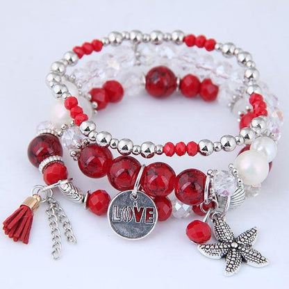 Charm Jewelry Set Beaded Charm Bracelets Set For Women Simple Coins Multilayer Bracelet Bohemian Jewelry 2021 - Touchy Style