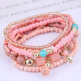 Charm Jewelry Set Beaded Charm Bracelets Set For Women Simple Coins Multilayer Bracelet Bohemian Jewelry 2021 - Touchy Style