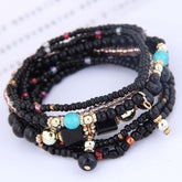 Charm Jewelry Set Beaded Charm Bracelets Set For Women Simple Coins Multilayer Bracelet Bohemian Jewelry 2021 - Touchy Style .