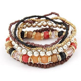 Charm Jewelry Set Beaded Charm Bracelets Set For Women Simple Coins Multilayer Bracelet Bohemian Jewelry 2021 - Touchy Style .