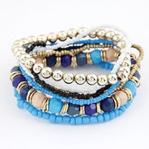 Charm Jewelry Set Beaded Charm Bracelets Set For Women Simple Coins Multilayer Bracelet Bohemian Jewelry 2021 - Touchy Style .