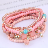 Charm Jewelry Set Beaded Charm Bracelets Set For Women Simple Coins Multilayer Bracelet Bohemian Jewelry 2021 - Touchy Style .