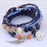 Charm Jewelry Set Beaded Charm Bracelets Set For Women Simple Coins Multilayer Bracelet Bohemian Jewelry 2021 - Touchy Style .